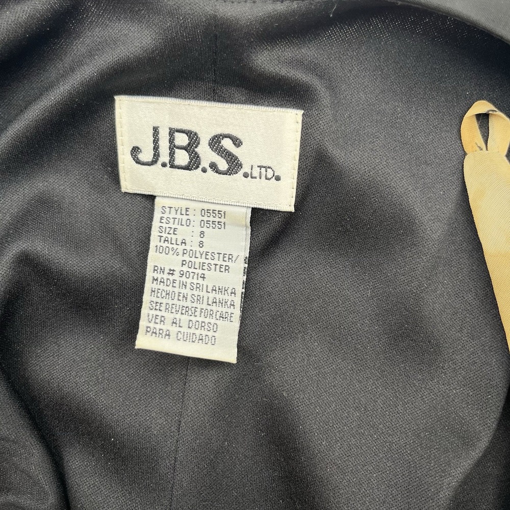 JBS Ltd Women's Floral Dress Size 8 Black And Gold 90s Y2K Sophisticated Classy - Picture 8 of 9